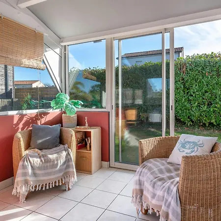 500 M De La Plage, Jardin, 4 Adultes 1 Enfant * 圣米歇尔-谢夫谢夫